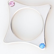 Ring Fierkant, zilver zirkonia, mariek, 2007 (1)